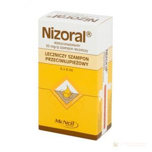 Nizoral, szampon leczniczy 6 ml x 6 sasz.
