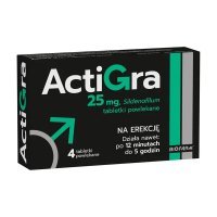 Actigra tabl.powl. 0,025 g 4 tabl.