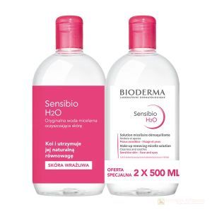 BIODERMA SENSIBIO H2O Płyn micelarny 1+1 O