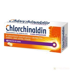 Chlorchinaldin 40 tabl.czarna porzeczka