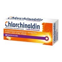 Chlorchinaldin 40 tabl.czarna porzeczka