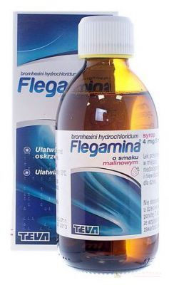 Flegamina o smaku malinowym, syrop 200 ml