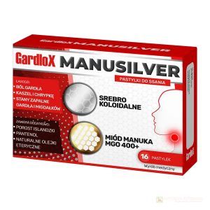 Gardlox Manusilver pastylki do ssania 16pa