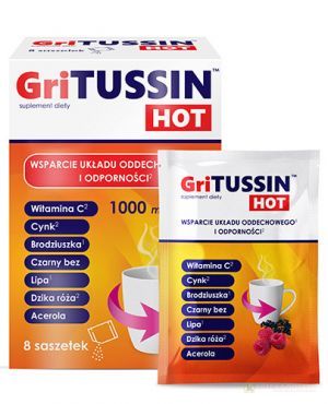 GriTussin Hot prosz.do rozpusz. 8 sasz.
