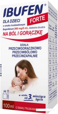 Ibufen Forte dla dzieci, zawiesina o smaku truskawkowym 100 ml