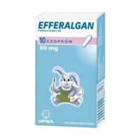 Efferalgan 80 mg x 10 czop. doodbytniczych