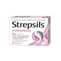 Strepsils bez cukru, truskawka x 16 past.