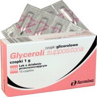 Czopki glicerolowe 1g 10szt. FARMINA