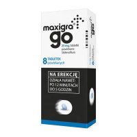 Maxigra Go tabl.powl. 0,025 g 8 tabl.