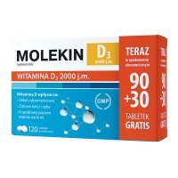 Molekin D3 2 000 j.m. tabl. 120tabl.(90+30