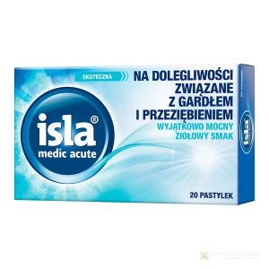 Isla medic acute zioł smak 20 pastyl.