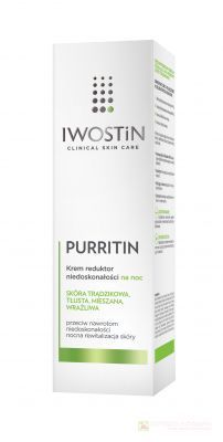 Iwostin Purritin, krem na noc redukujący niedoskonałości 40 ml