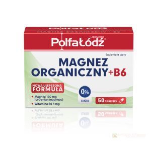 Magnez organiczny + B6, PolfaŁodź x 50 tab.