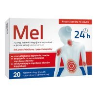 Mel tabl.uleg.rozp.wj.ustnej 7,5mg 20tabl.