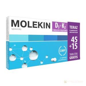 Molekin D3 + K2 tabl.powl. 45tabl.(+15tabl