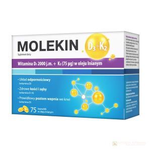 Molekin D3+K2 w oleju lnianym kaps. 75kaps