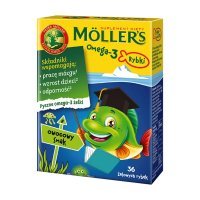 Mollers Omega-3 Rybki owocowe  36 szt.