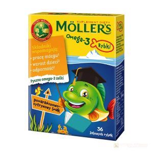 Mollers Omega-3 Rybki Pom-cytr 36 szt.