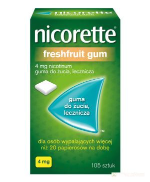 Nicorette FreshFruit Gum 4mg 105szt