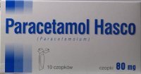 Paracetamol Hasco, czopki 80 mg x 10 czop.