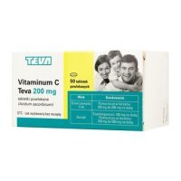 Vitaminum C 200mg 50tabl.powl. TEVA